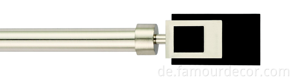 Metal finial with Acrylic curtain pole